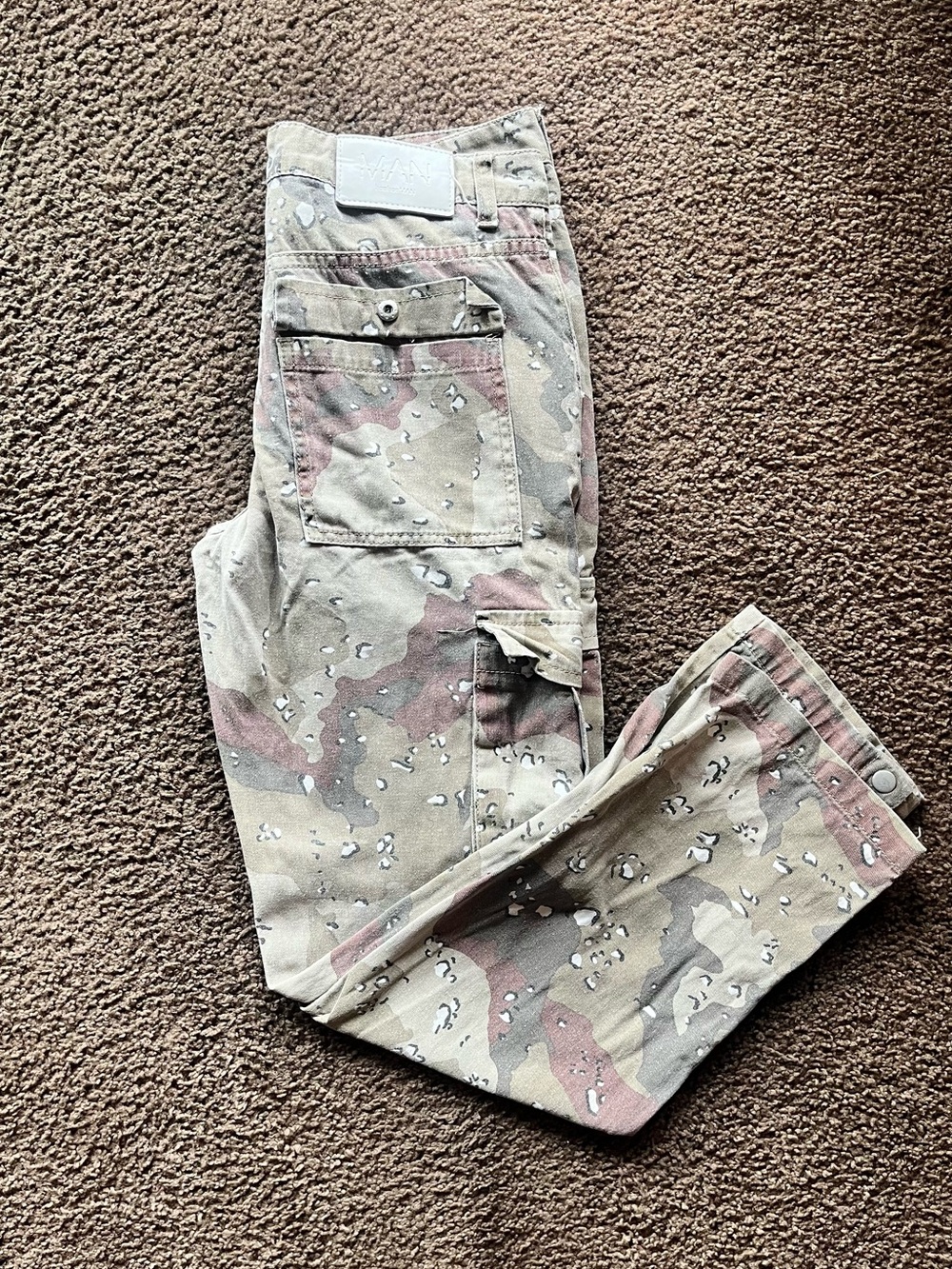BooHooMan Camouflage Cargo Pants - Desert Camo